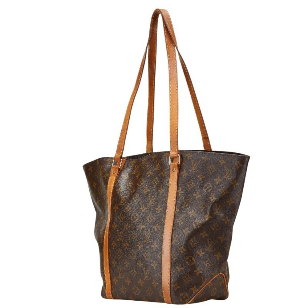 Louis Vuitton Sac Brown Shopping Monogram Shoulder Tote Leather Bag